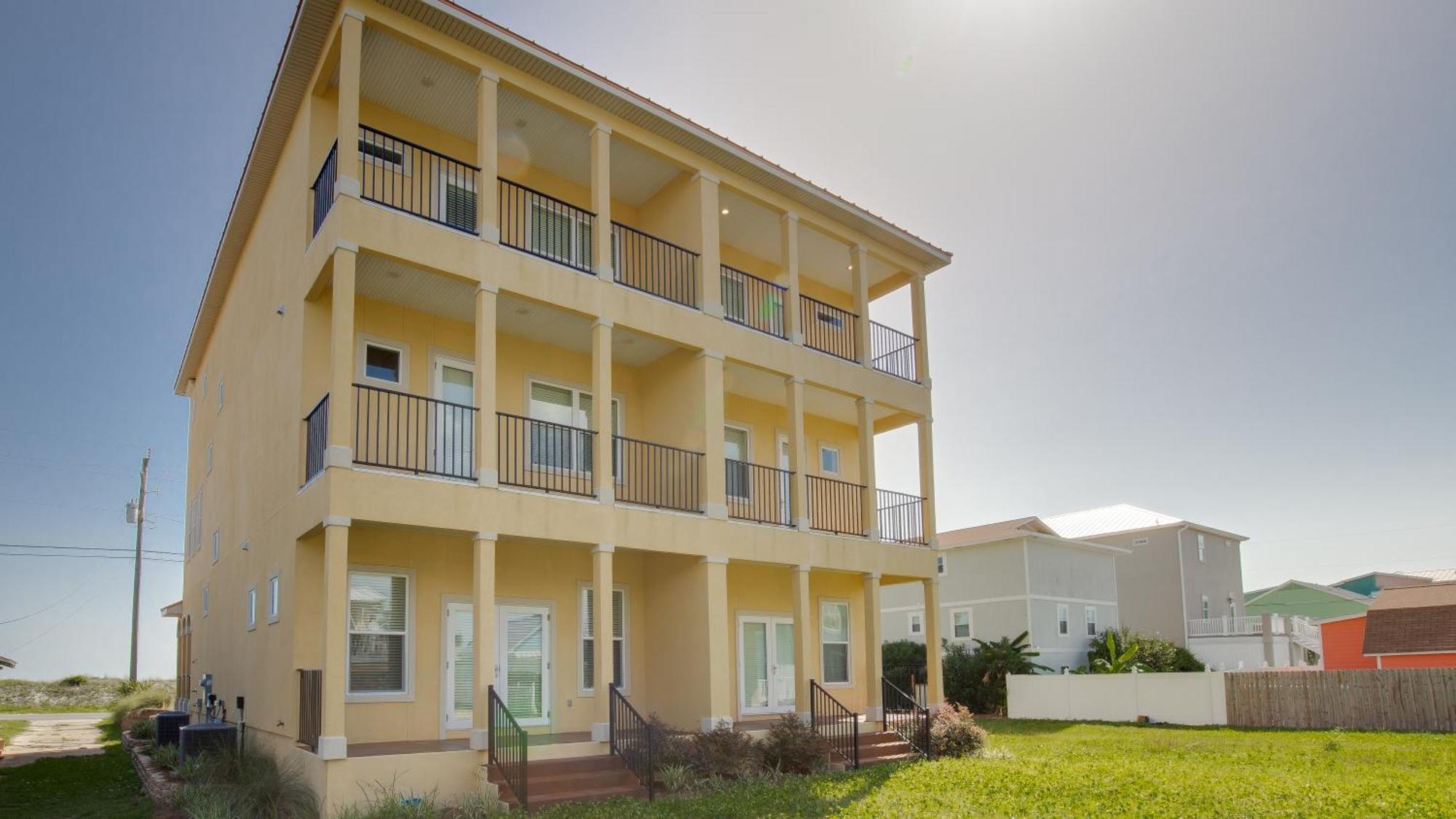 2 Gulf View Balconies! 3 Story Townhome With 4 Bedrooms, 4 Bathrooms! Sleeps12 Panama City Beach Kültér fotó